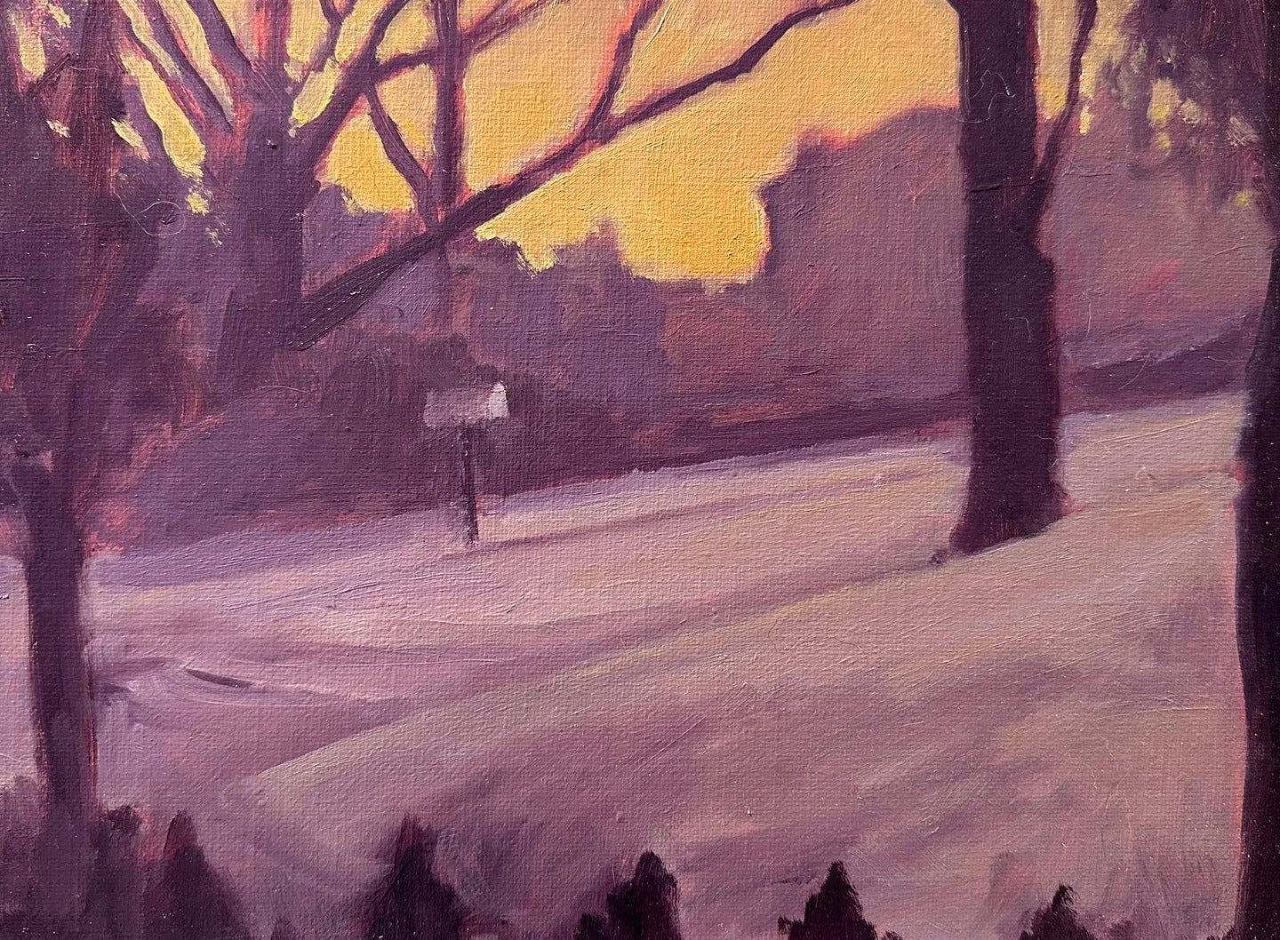 The Mailbox in Winter — Oil on Linen by Jeremy Vlcan