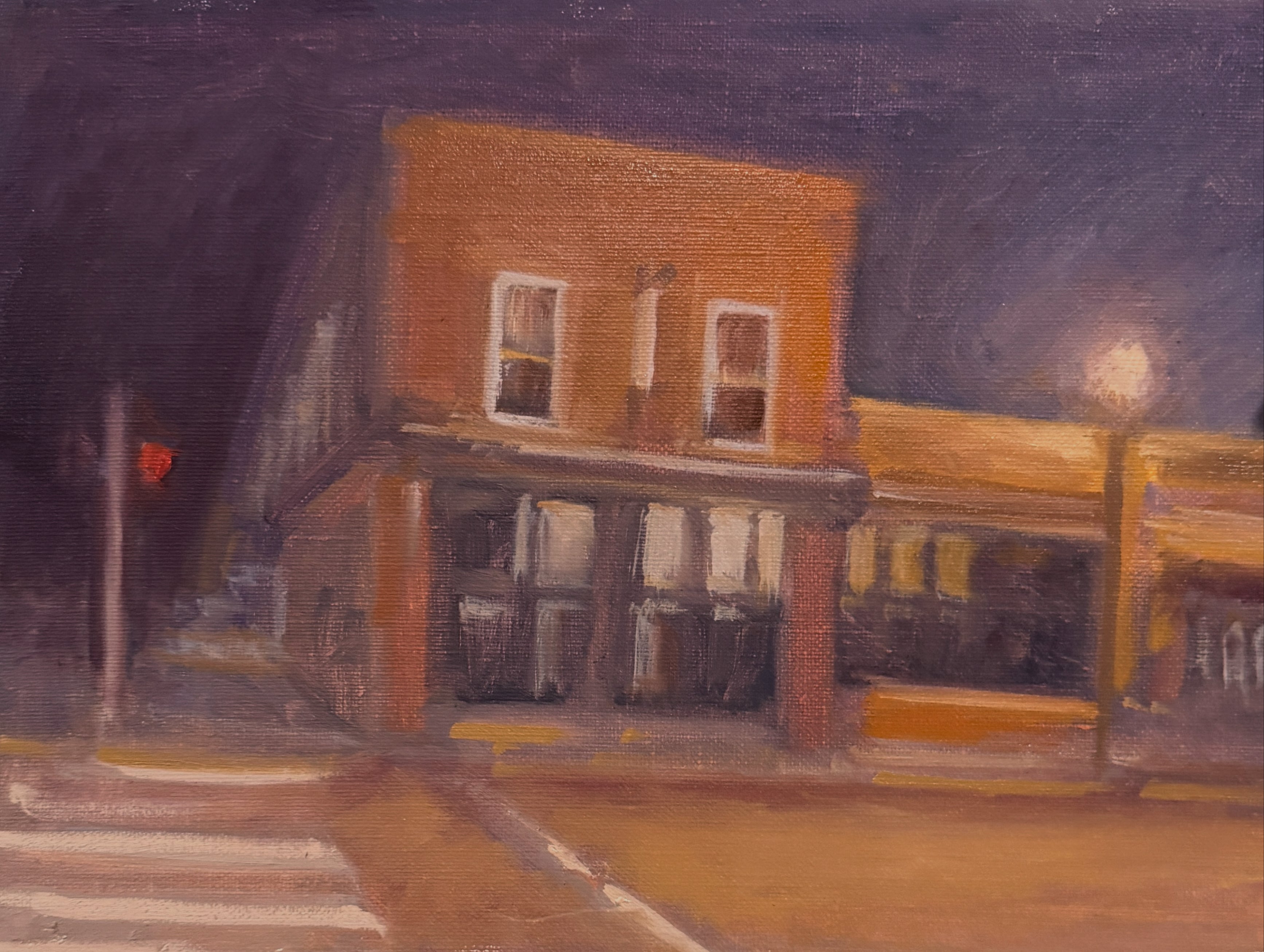 Benson at Night — Oil on Linen by Jeremy Vlcan