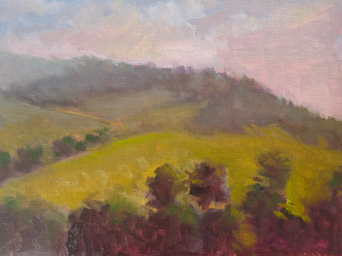 Carmel by the Sea, view from hotel — Oil on Linen by Jeremy Vlcan