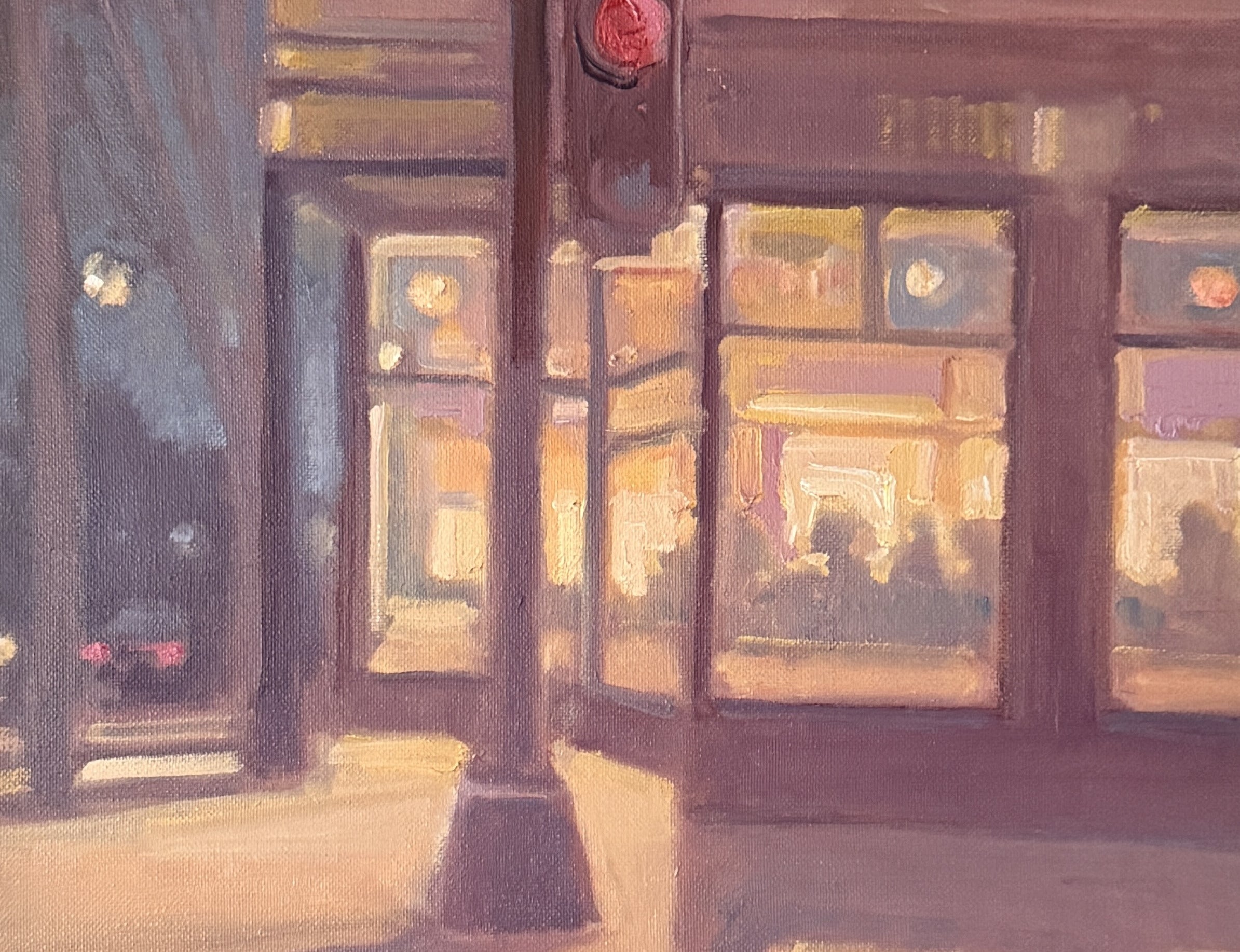 eCreamery Dundee at night - oil on canvas by Jeremy Vlcan