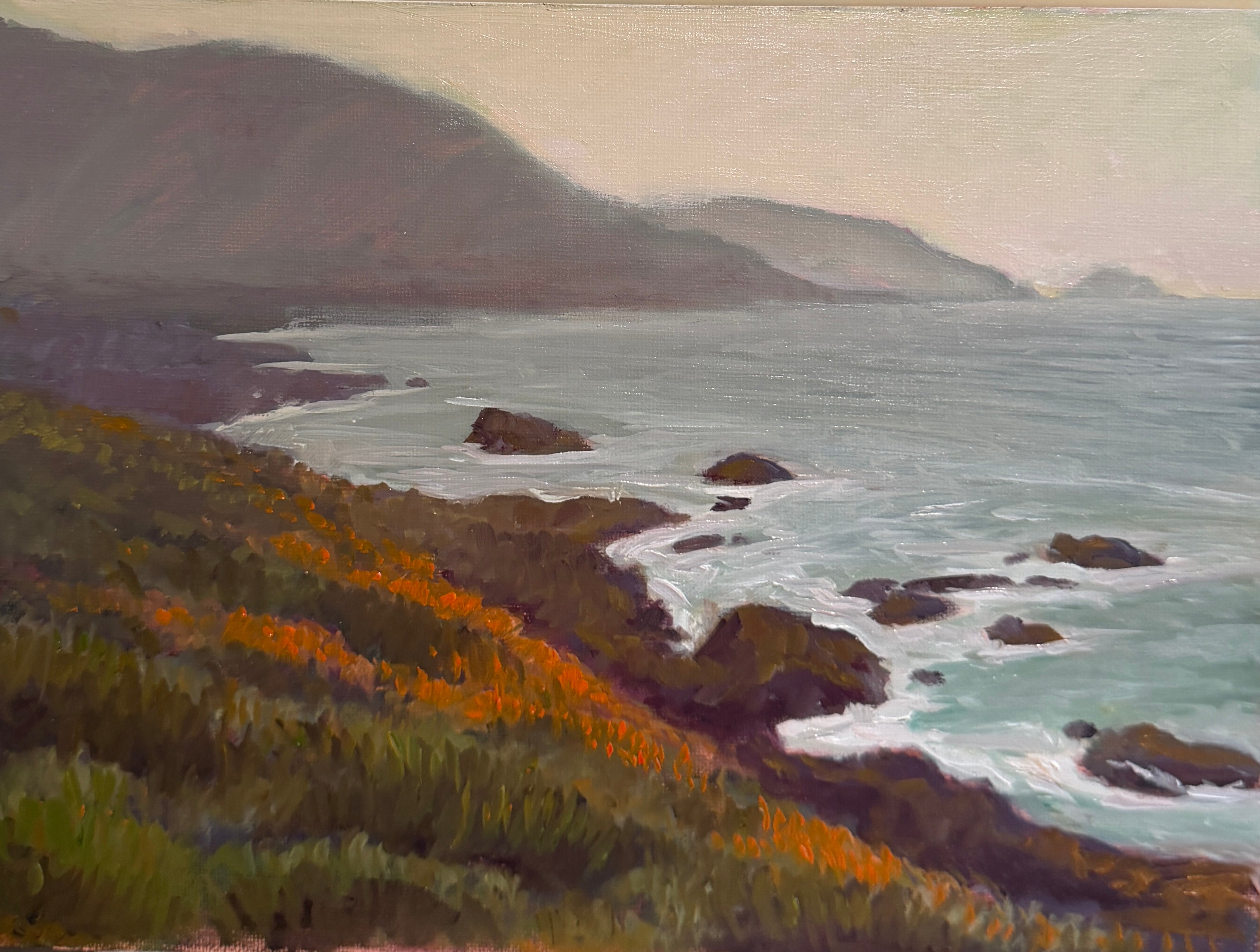 Looking towards Big Sur — Oil on Linen by Jeremy Vlcan