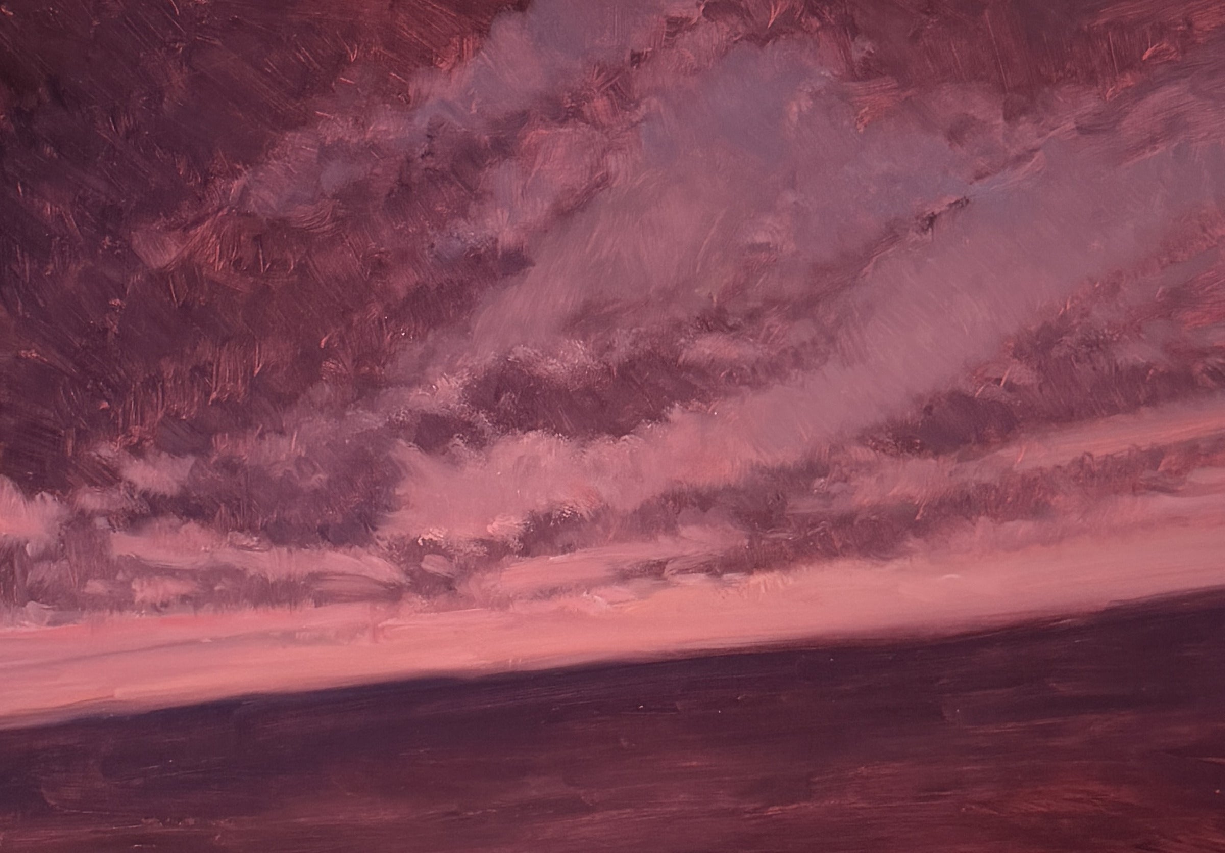 Sunset over Omaha 2 - oil on linen by Jeremy Vlcan